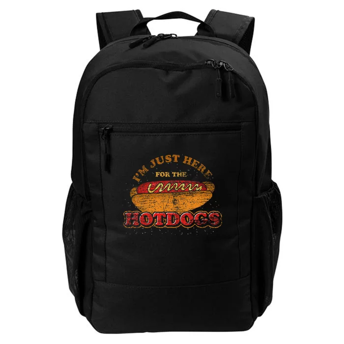 Im Just Here For The Hot Dogs Foodie Weiner Hot Dog Daily Commute Backpack