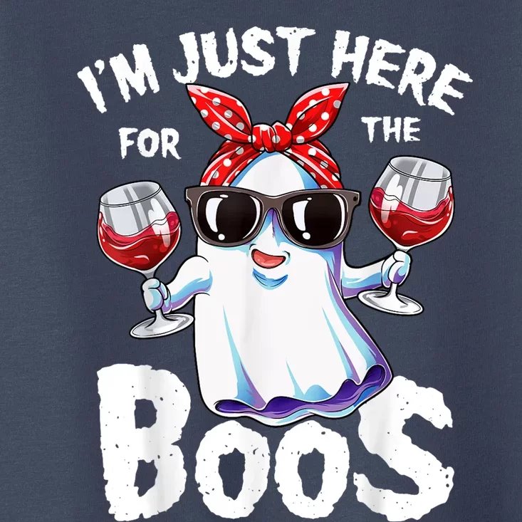 Im Just Here For The Boos Halloween Ghost Cute Funny Toddler T-Shirt