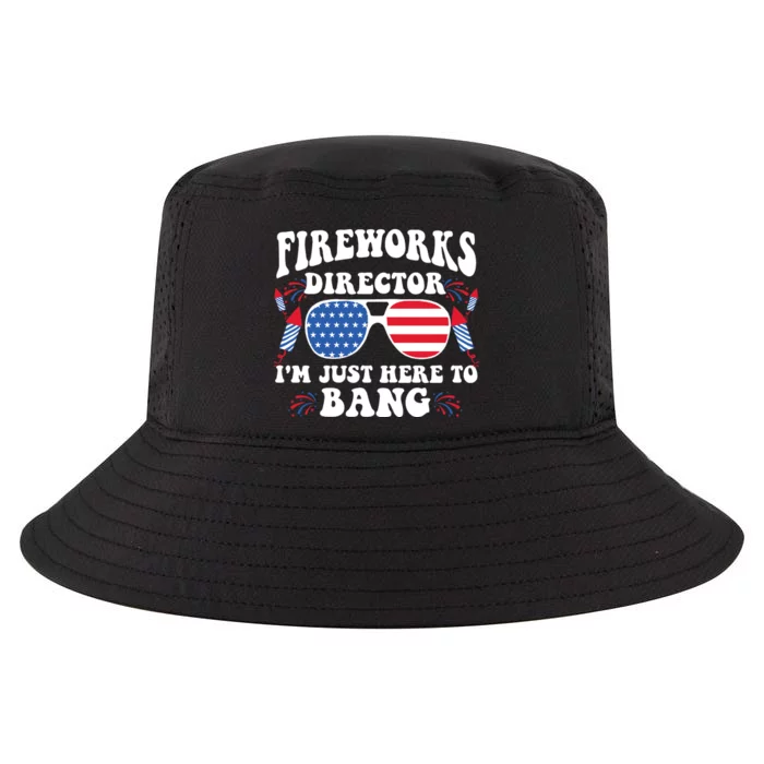 Im Just Here To Bang Fireworks Director 4th Of July Cool Comfort Performance Bucket Hat