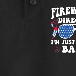 Im Just Here To Bang Fireworks Director 4th Of July Dry Zone Grid Performance Polo