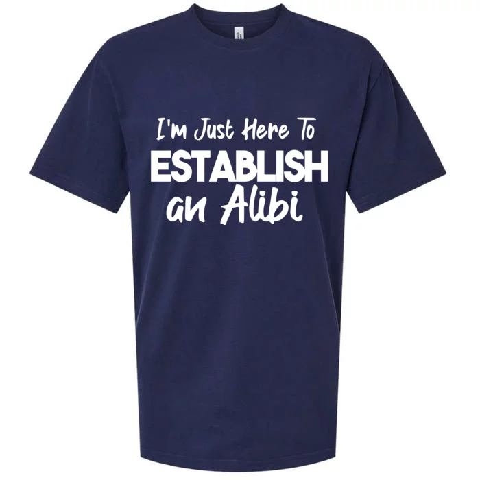 I’m Just Here To Establish An Alibi Sueded Cloud Jersey T-Shirt