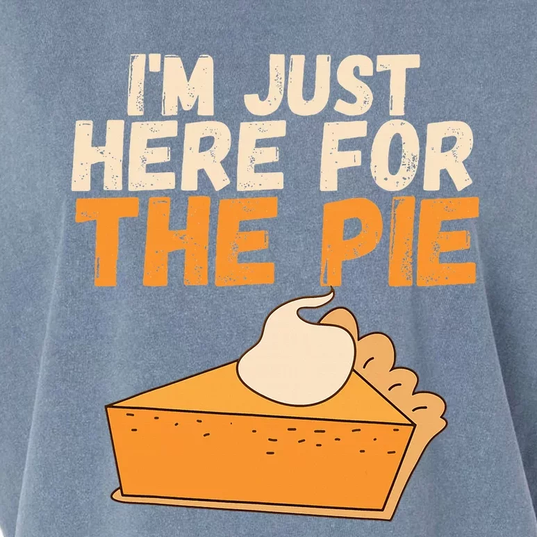 IM Just Here For The Pie Christmas Pumpkin Garment-Dyed Women's Muscle Tee