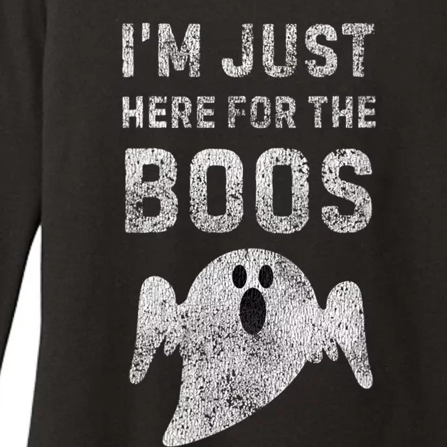 Im Just Here For The Boos Hilarious Diy Halloween Costume Womens CVC Long Sleeve Shirt