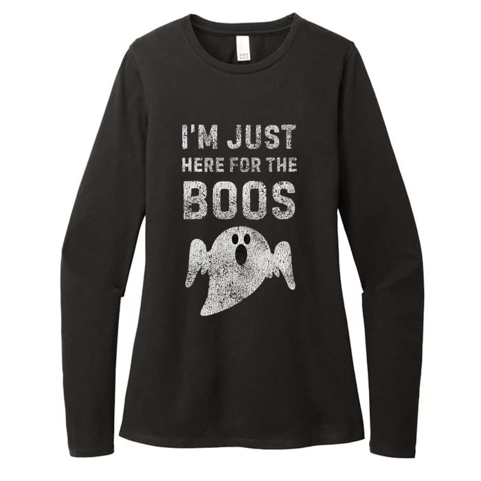 Im Just Here For The Boos Hilarious Diy Halloween Costume Womens CVC Long Sleeve Shirt