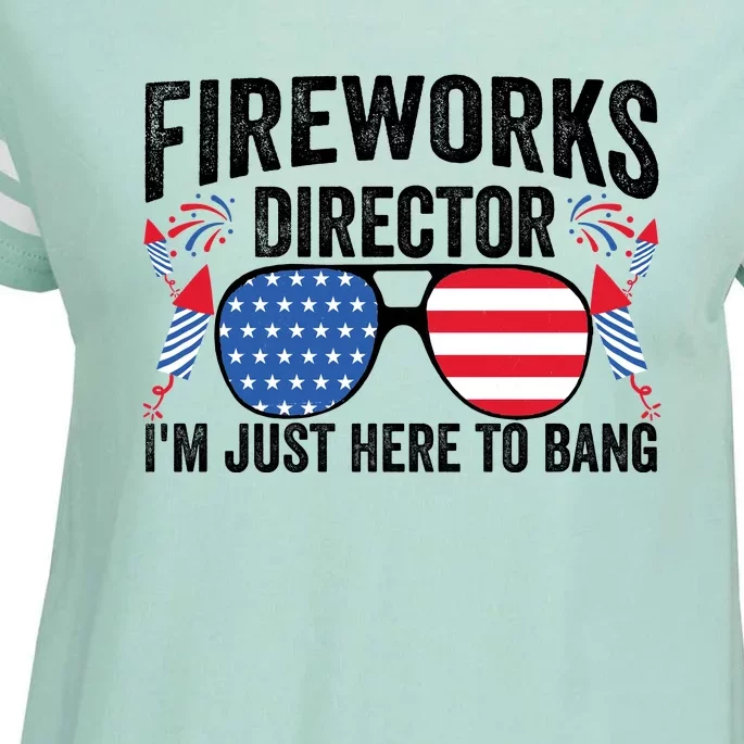 Im Just Here To Bang Fireworks Director 4th Of July Enza Ladies Jersey Football T-Shirt