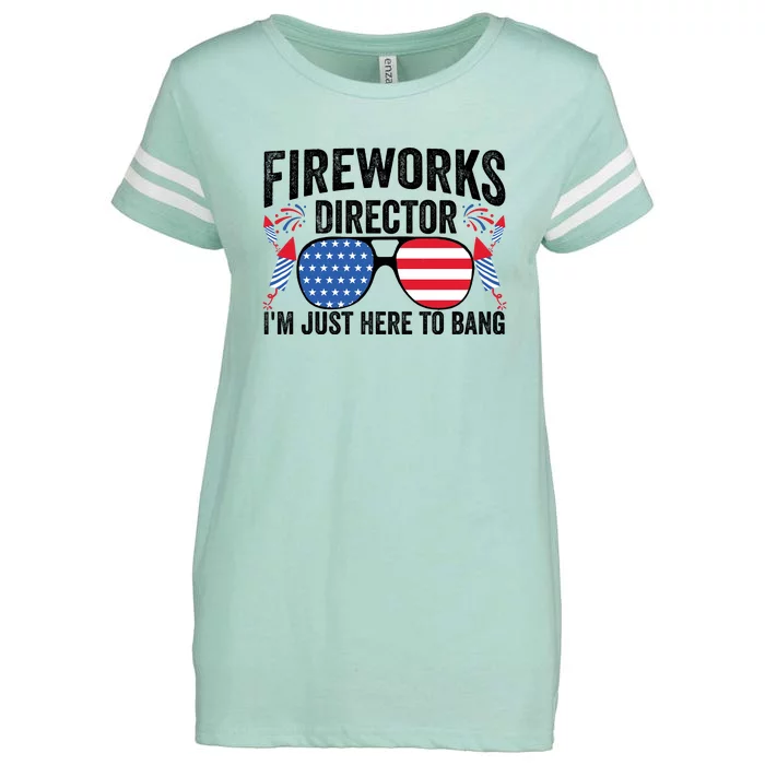 Im Just Here To Bang Fireworks Director 4th Of July Enza Ladies Jersey Football T-Shirt