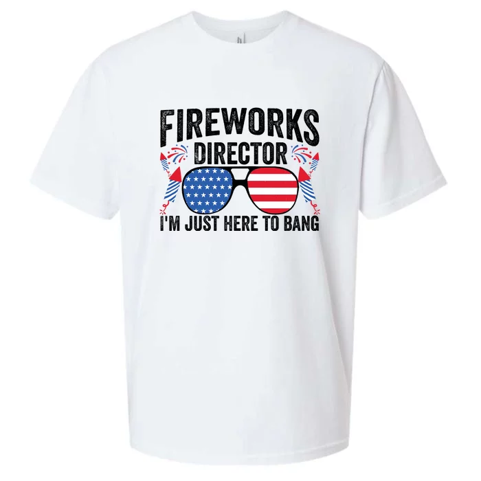 Im Just Here To Bang Fireworks Director 4th Of July Sueded Cloud Jersey T-Shirt