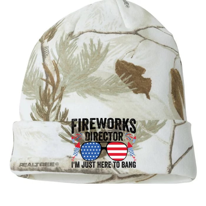 Im Just Here To Bang Fireworks Director 4th Of July Kati - 12in Camo Beanie