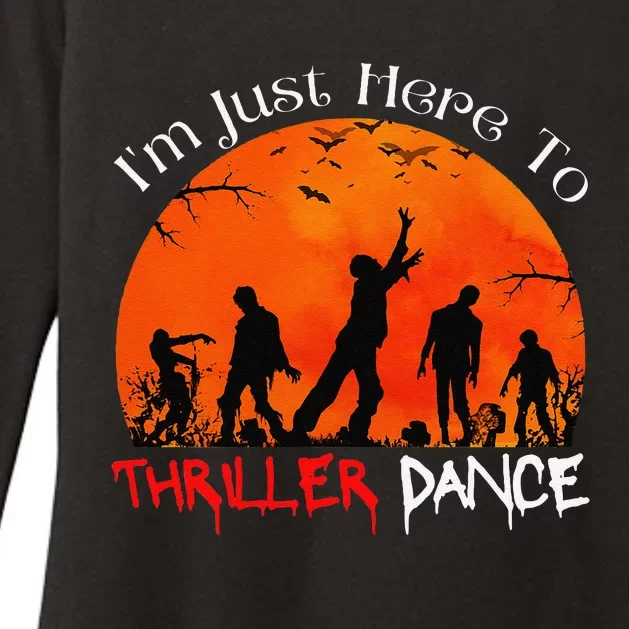 IM Just Here To Thriller Dance Zombie Dancing Moonlight Womens CVC Long Sleeve Shirt