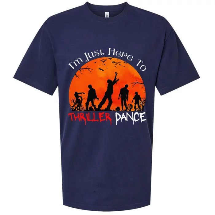 IM Just Here To Thriller Dance Zombie Dancing Moonlight Sueded Cloud Jersey T-Shirt