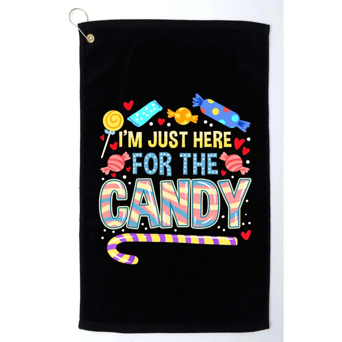 Im Just Here For The Candy Halloween Platinum Collection Golf Towel