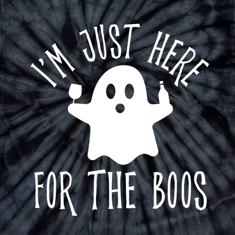 Im Just Here For The Boos Cute Drinking Squad Halloween Tie-Dye T-Shirt