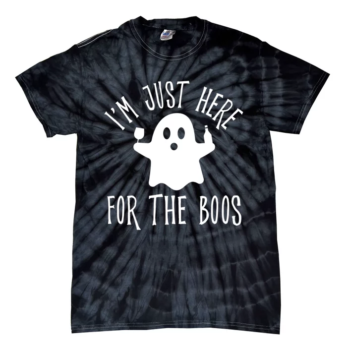 Im Just Here For The Boos Cute Drinking Squad Halloween Tie-Dye T-Shirt