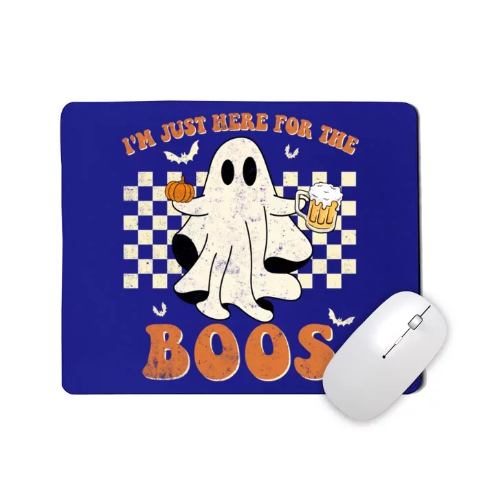 Im Just Here For The Boos Ghost Retro Groovy Halloween Meaningful Gift Mousepad