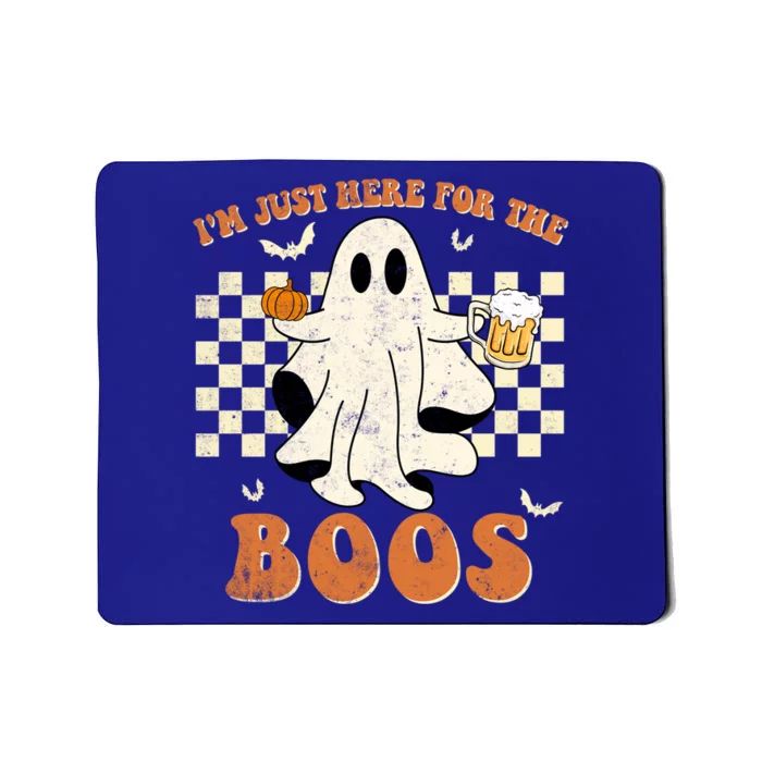 Im Just Here For The Boos Ghost Retro Groovy Halloween Meaningful Gift Mousepad