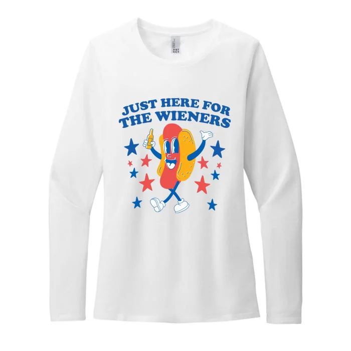 Im Just Here For The Wieners 4th Of July Womens CVC Long Sleeve Shirt