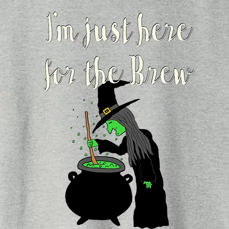 IM Just Here For The Boos Beer Brew Halloween Witch Women's Crop Top Tee