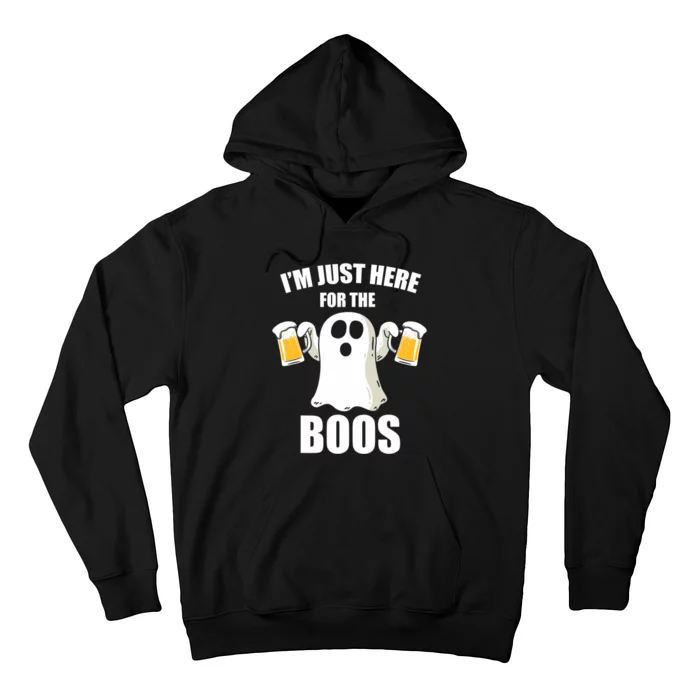 IM Just Here For The Boos Funny Halloween Cute Ghost Gift Hoodie