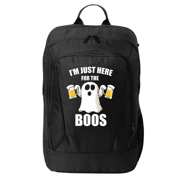 IM Just Here For The Boos Funny Halloween Cute Ghost Gift City Backpack