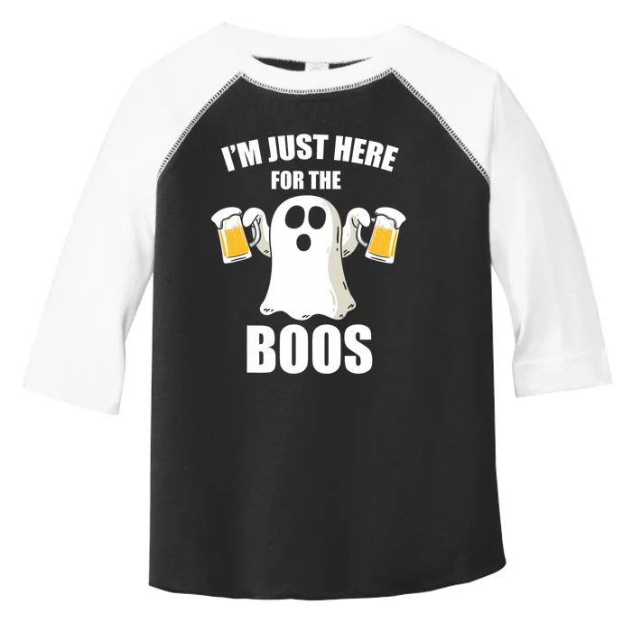 IM Just Here For The Boos Funny Halloween Cute Ghost Gift Toddler Fine Jersey T-Shirt