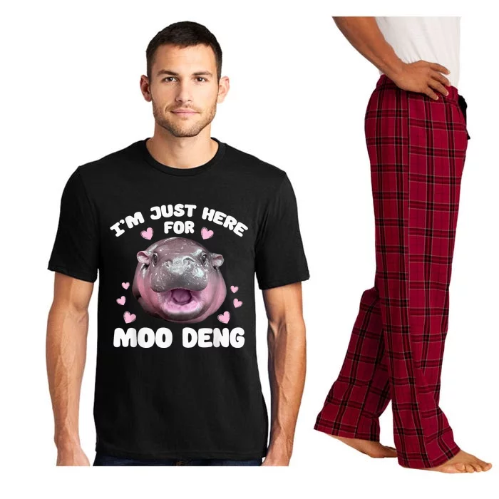 IM Just Here For Moo Deng Cute Baby Hippo Bouncy Souvenir Pajama Set