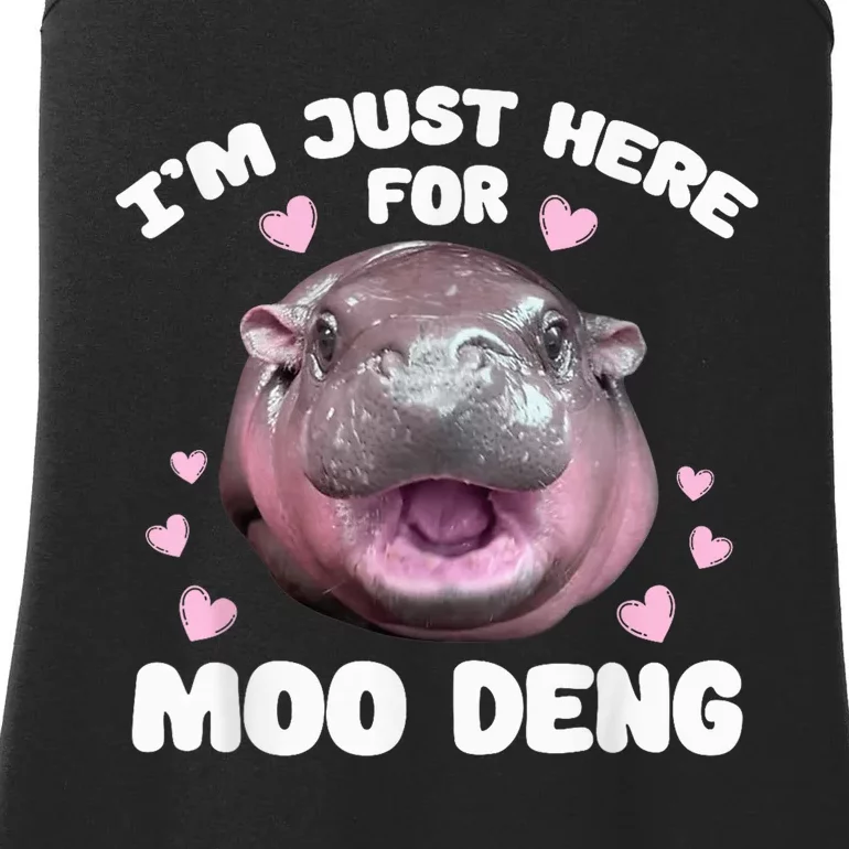 IM Just Here For Moo Deng Cute Baby Hippo Bouncy Souvenir Ladies Essential Tank