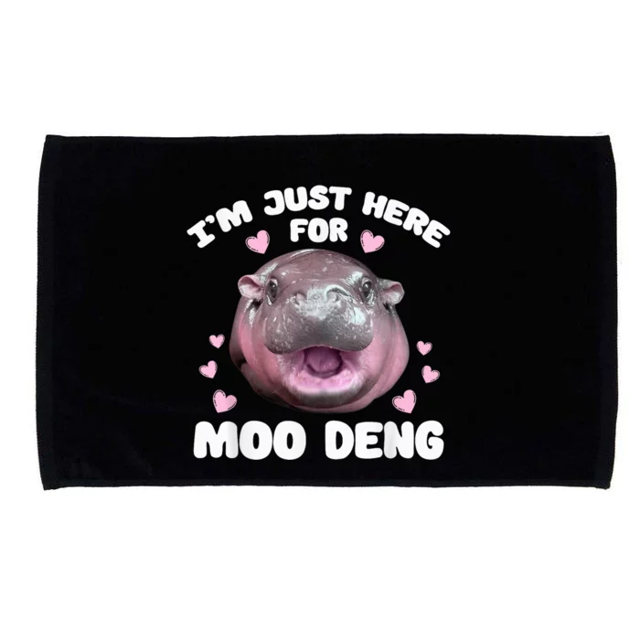 IM Just Here For Moo Deng Cute Baby Hippo Bouncy Souvenir Microfiber Hand Towel