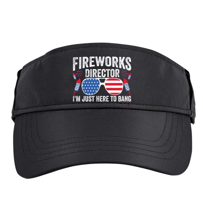 Im Just Here To Bang Fireworks Director 4th Of July Adult Drive Performance Visor