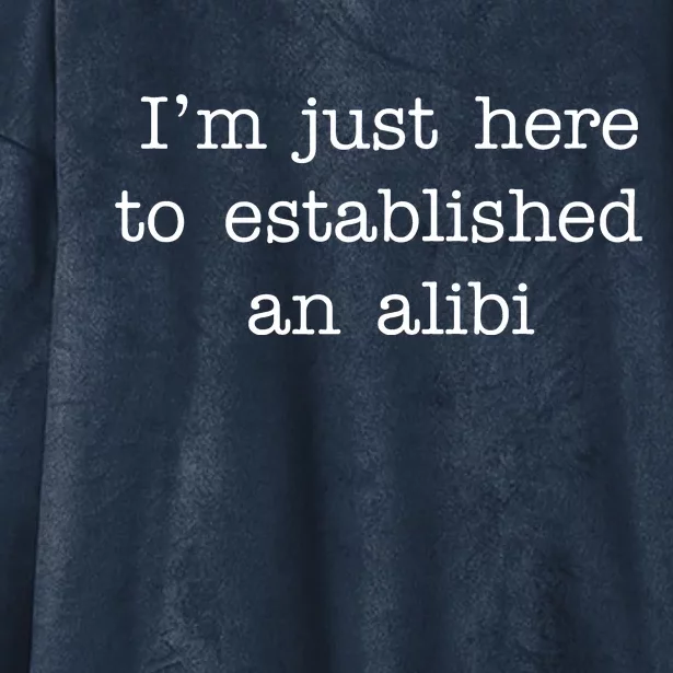 I'm Just Here To Established An Alibi Hooded Wearable Blanket