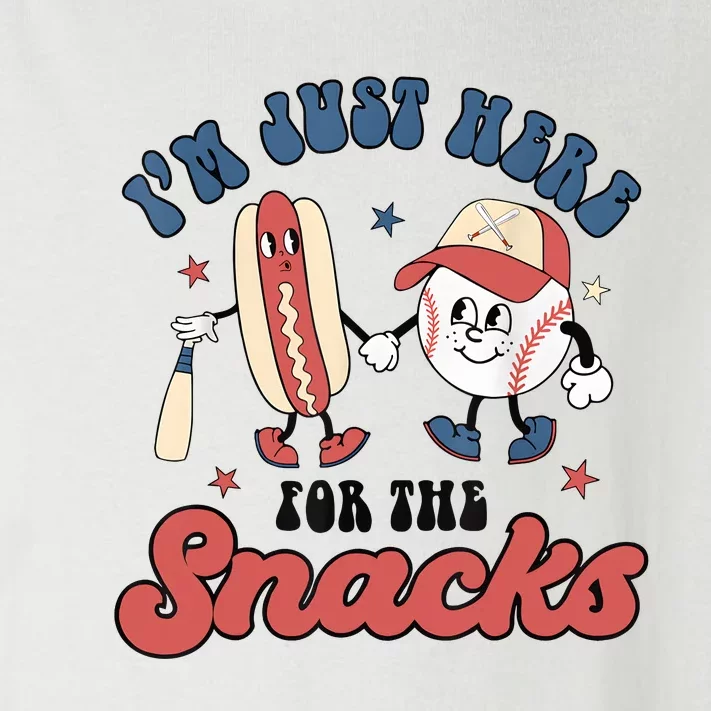 IM Just Here For The Snacks Baseball 4th Of July Hot Dog Toddler Long Sleeve Shirt