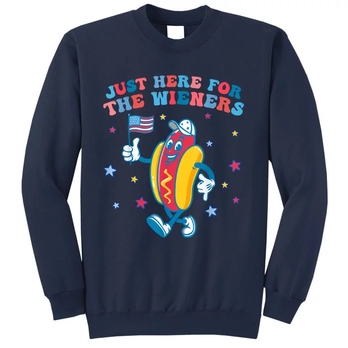 Im Just Here For The Wieners Funny 4th Of July Sweatshirt