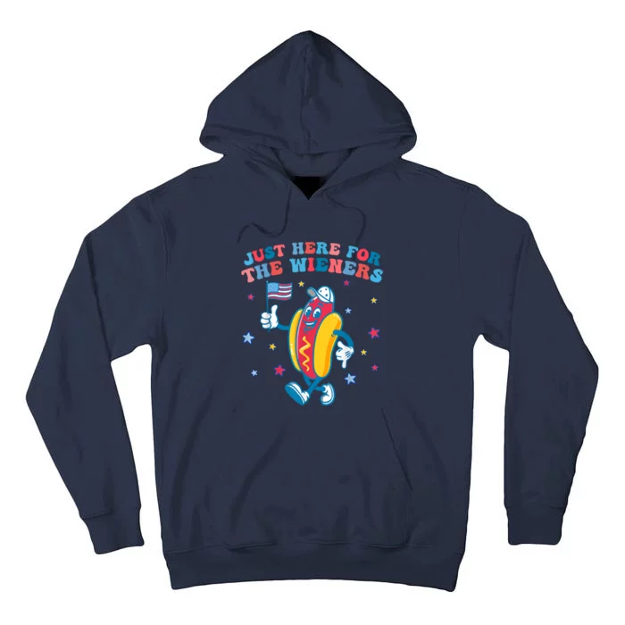 Im Just Here For The Wieners Funny 4th Of July Tall Hoodie