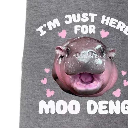 Im Just Here For Moo Deng Doggie 3-End Fleece Hoodie