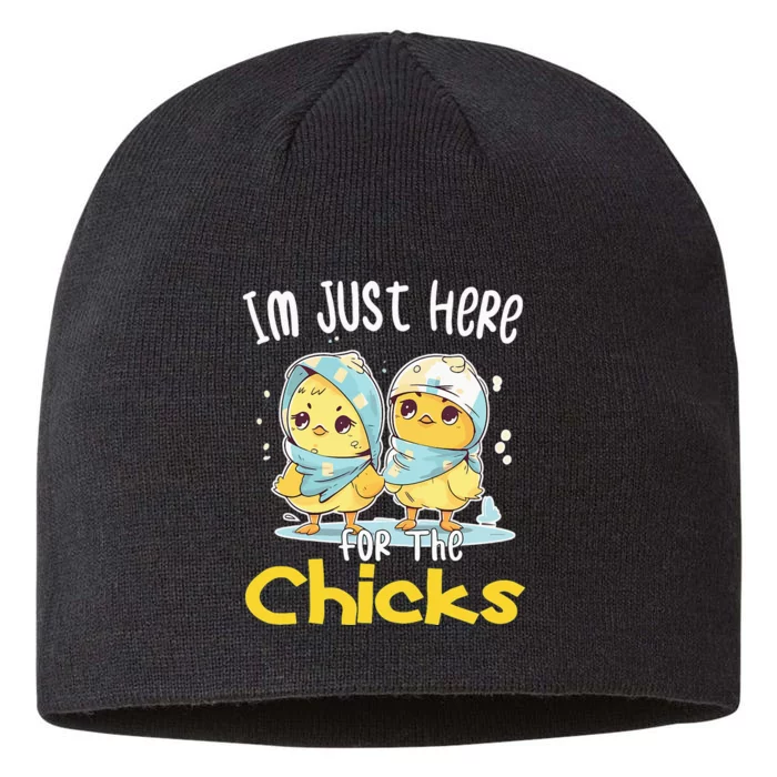 I'm Just Here For The Chicks Cute Easter 8 1/2in Sustainable Knit Beanie