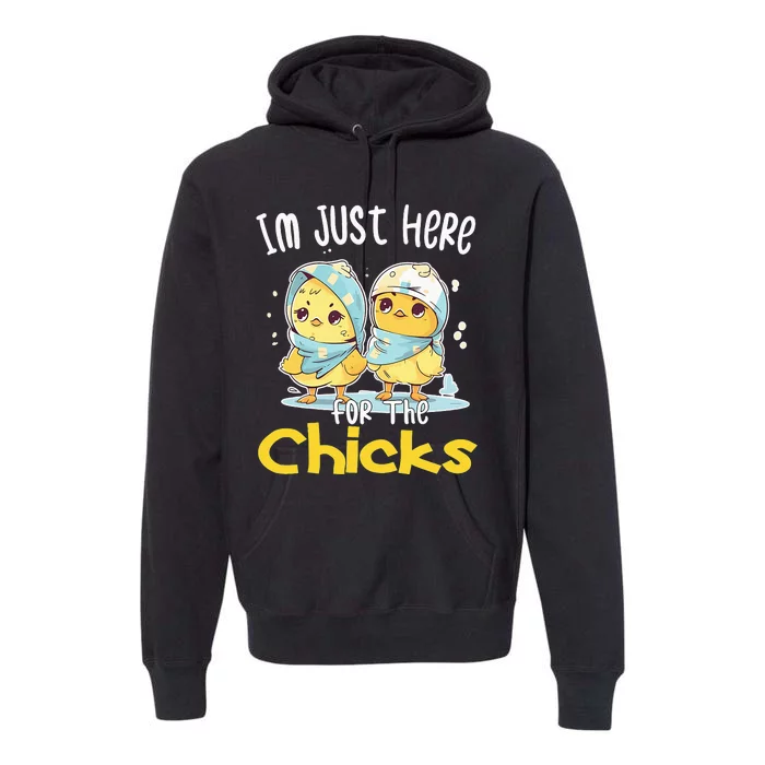 I'm Just Here For The Chicks Cute Easter Premium Hoodie