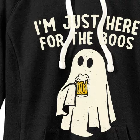 Im Just Here For The Boos Halloween Costumes Ghost Women's Fleece Hoodie