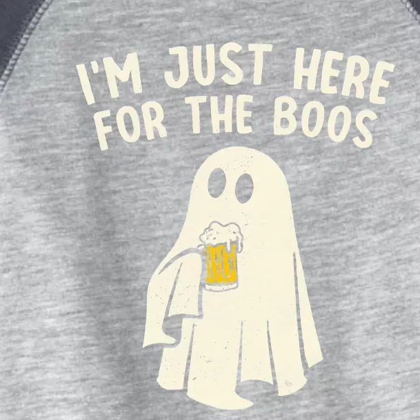 Im Just Here For The Boos Halloween Costumes Ghost Toddler Fine Jersey T-Shirt