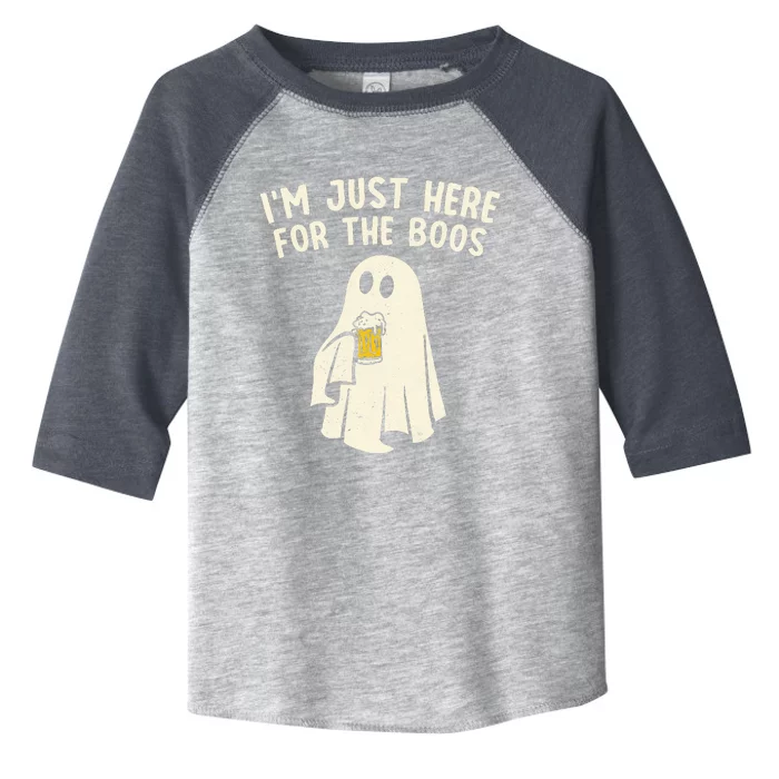 Im Just Here For The Boos Halloween Costumes Ghost Toddler Fine Jersey T-Shirt