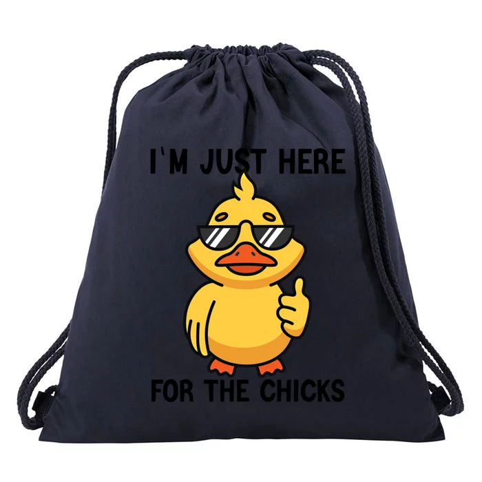 I'm Just Here For The Chicks Easter Gift Drawstring Bag