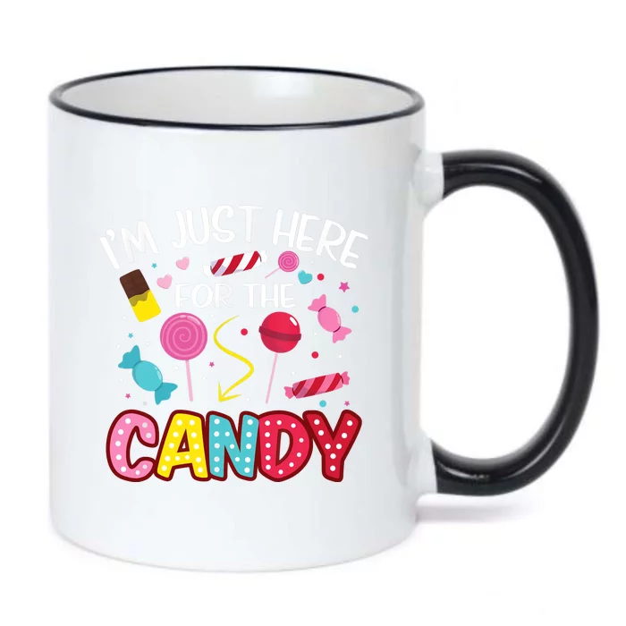 I'm Just Here For The Candy Halloween Cute Lollipop Sweets Black Color Changing Mug