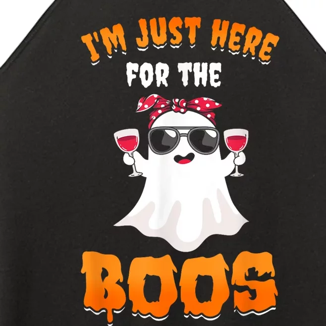 Im Just Here For The Boos Funny Halloween Women’s Perfect Tri Rocker Tank