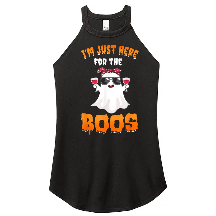 Im Just Here For The Boos Funny Halloween Women’s Perfect Tri Rocker Tank