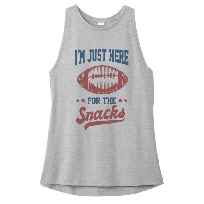 IM Just Here For The Snacks Funny Fantasy Football League Ladies Tri-Blend Wicking Tank