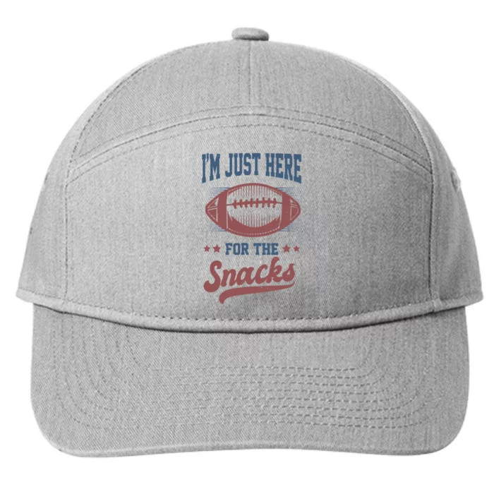 IM Just Here For The Snacks Funny Fantasy Football League 7-Panel Snapback Hat