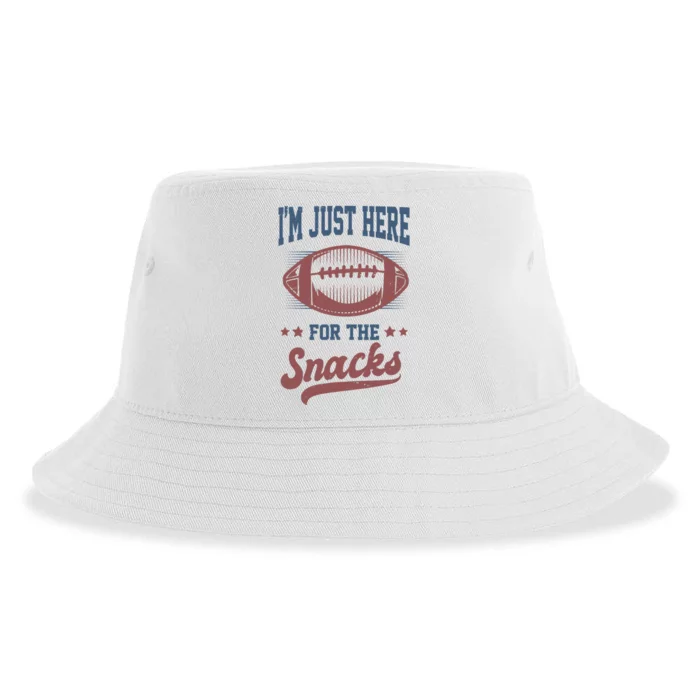 IM Just Here For The Snacks Funny Fantasy Football League Sustainable Bucket Hat