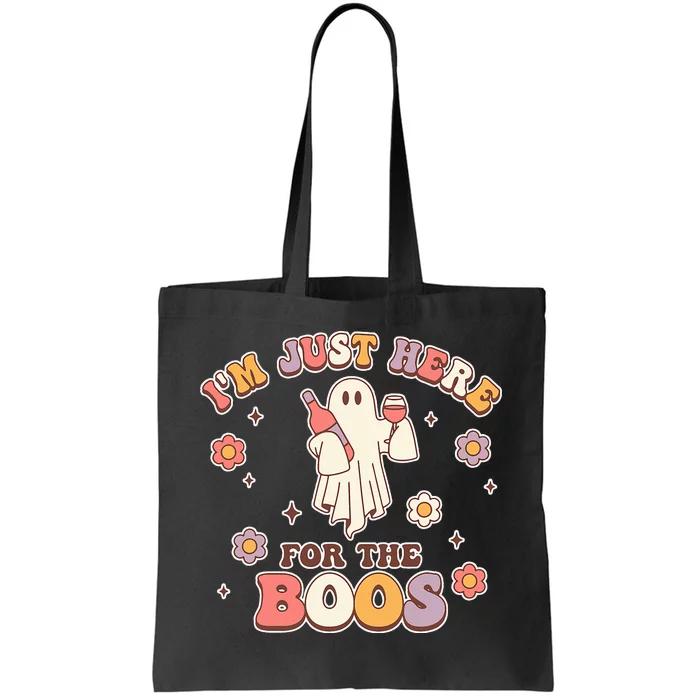 Im Just Here For The Boos Halloween Ghost Cute Funny Tote Bag