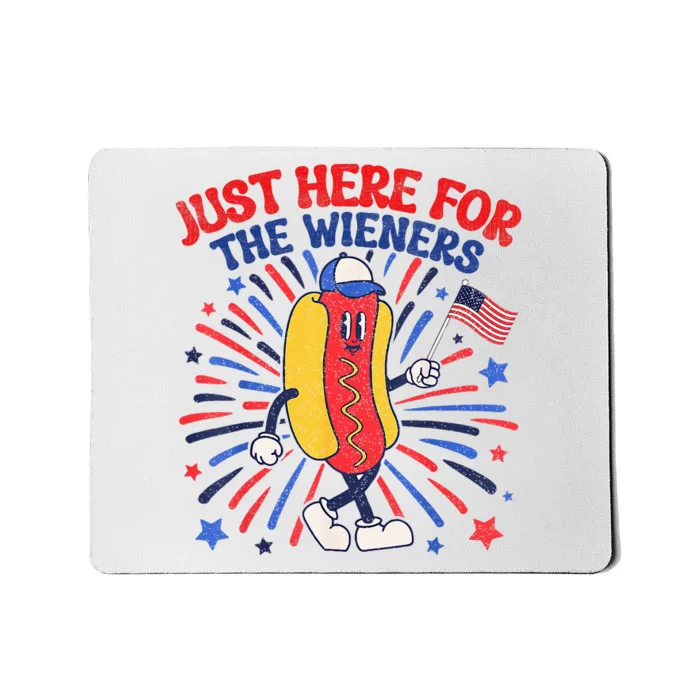 IM Just Here For The Wieners 4th Of July Funny Hot Dog Mousepad