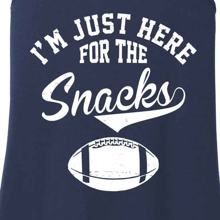 I'm Just Here For The Snacks Funny Football Ladies Essential Tank