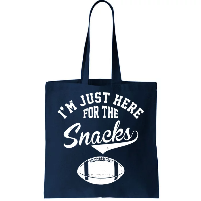 I'm Just Here For The Snacks Funny Football Tote Bag