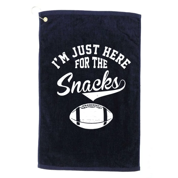 I'm Just Here For The Snacks Funny Football Platinum Collection Golf Towel